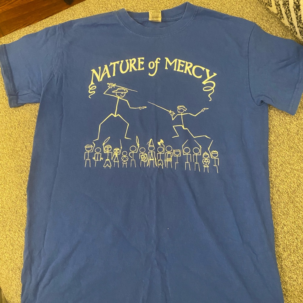 Nature of Mercy Blue Graphic T-Shirt